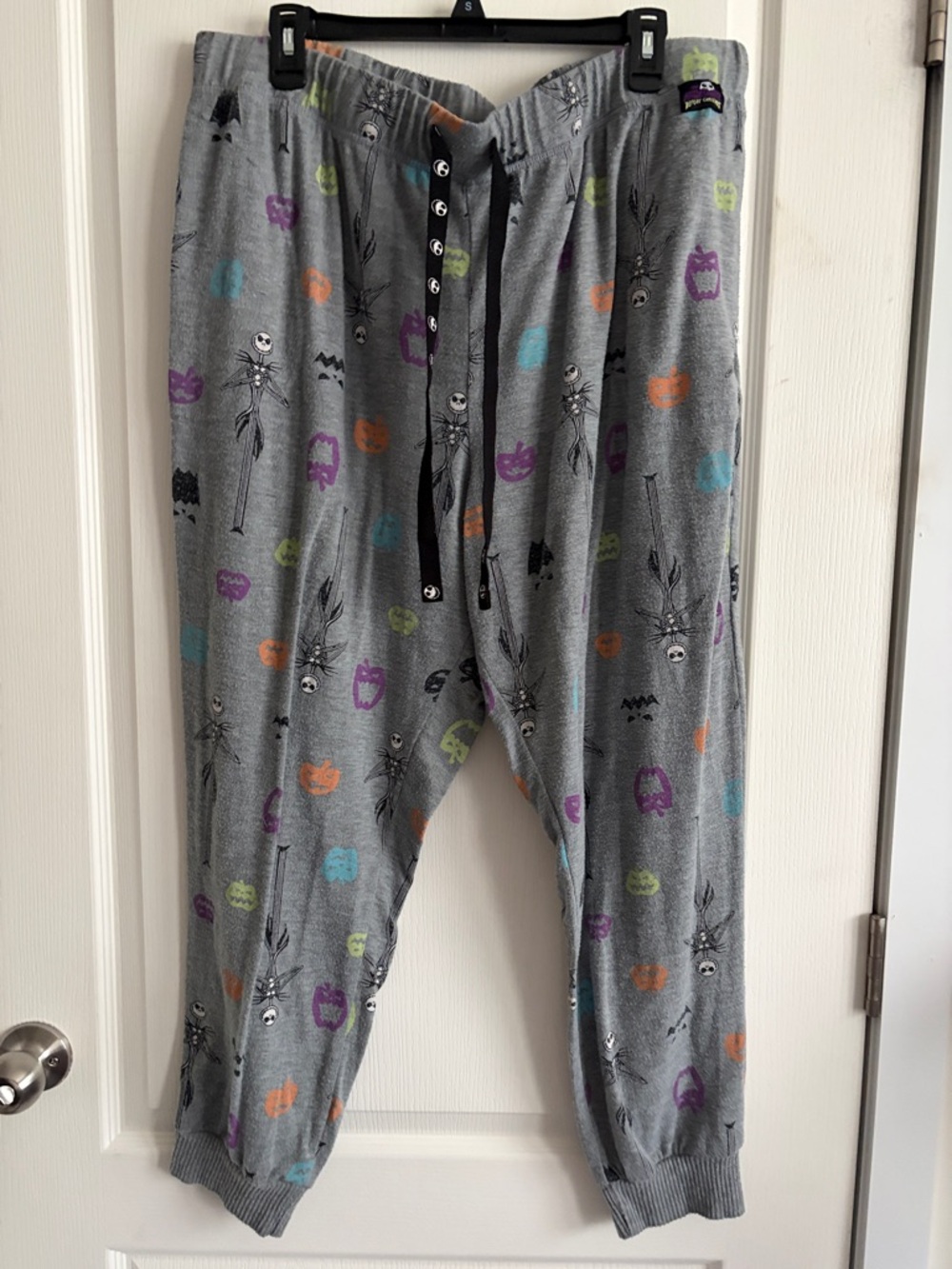 Gray women’s Pajama Joggers with Colorful Character Print